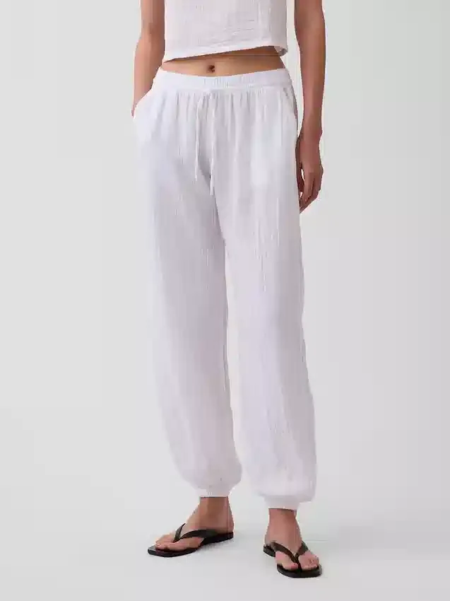 Pantaloni da jogging comodi in garza di cotone