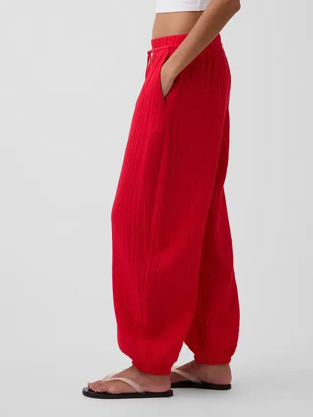 Pantaloni da jogging comodi in garza di cotone