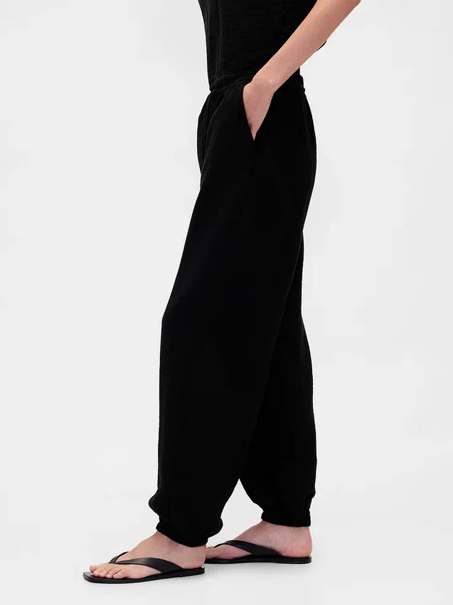 Pantaloni da jogging comodi in garza di cotone
