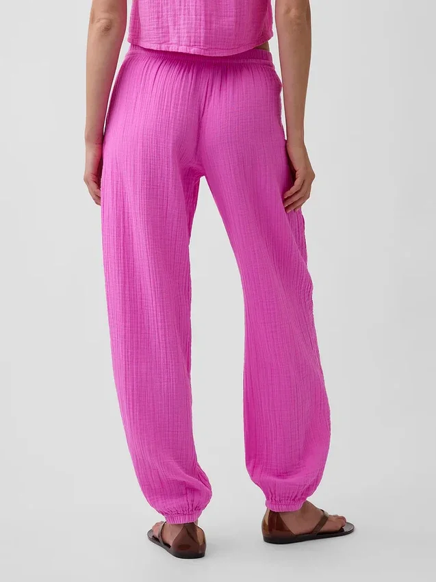 Pantaloni da jogging comodi in garza di cotone