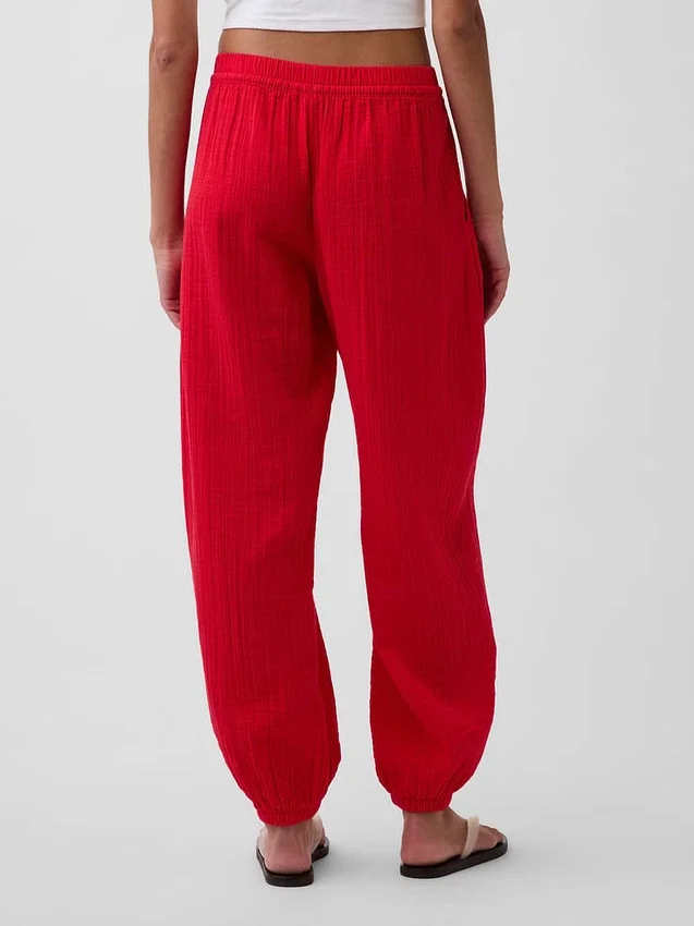 Pantaloni da jogging comodi in garza di cotone