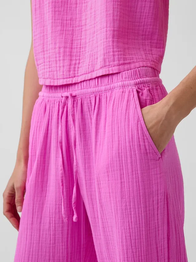 Pantaloni da jogging comodi in garza di cotone