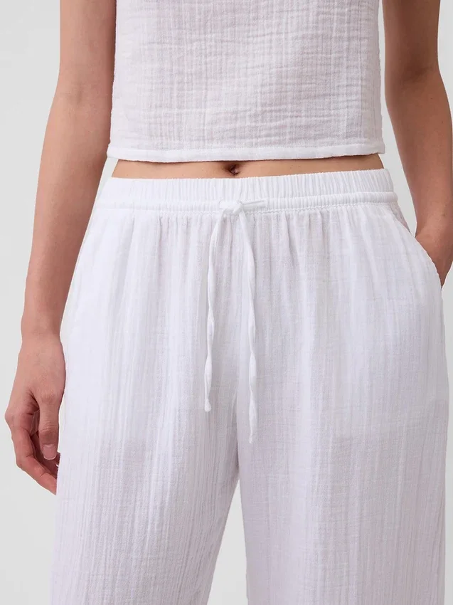 Pantaloni da jogging comodi in garza di cotone