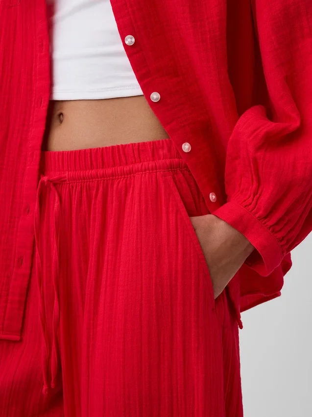 Pantaloni da jogging comodi in garza di cotone