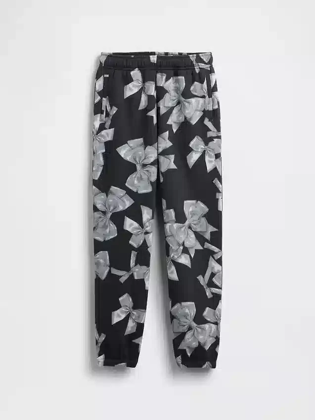 Pantaloni da jogging da bambino con fiocco, vestibilità comoda