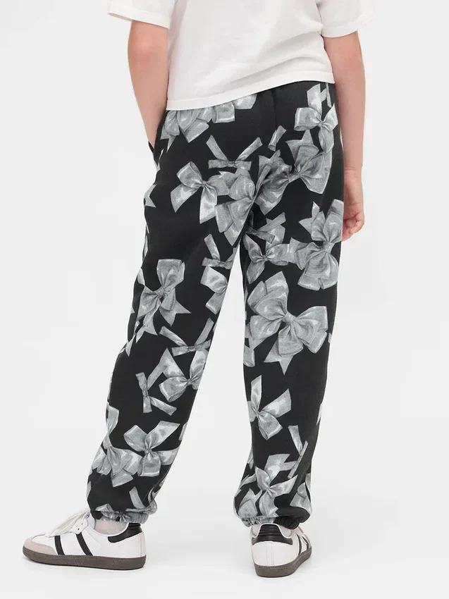 Pantaloni da jogging da bambino con fiocco, vestibilità comoda