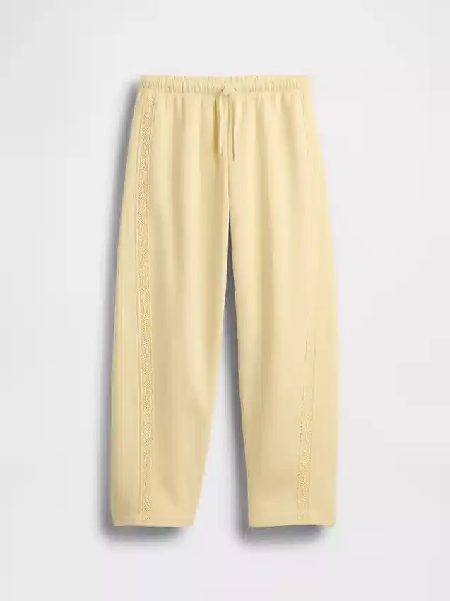 Pantaloni da jogging da bambino Vintagesoft dal taglio ampio con bordi in pizzo