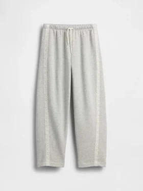 Pantaloni da jogging da bambino Vintagesoft dal taglio ampio con bordi in pizzo