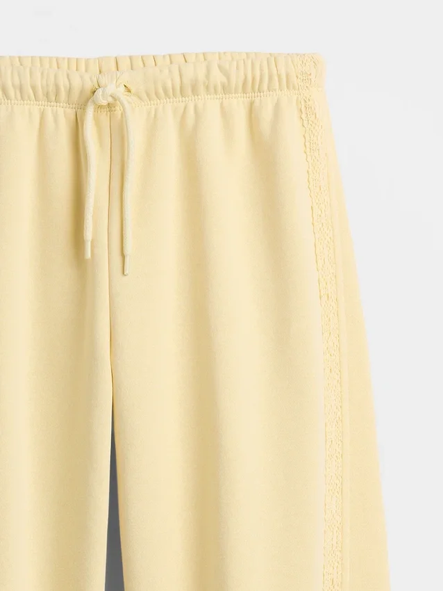 Pantaloni da jogging da bambino Vintagesoft dal taglio ampio con bordi in pizzo