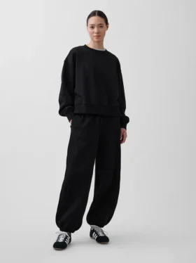Pantaloni da jogging larghi a vita media in tessuto Vintagesoft