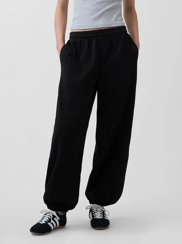 Pantaloni da jogging larghi a vita media in tessuto Vintagesoft