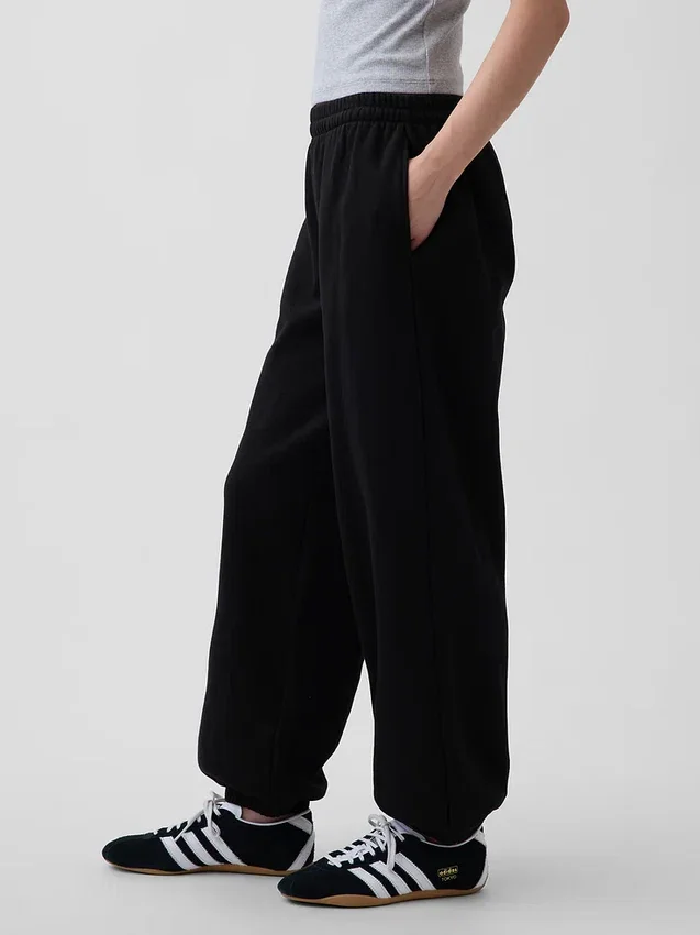Pantaloni da jogging larghi a vita media in tessuto Vintagesoft