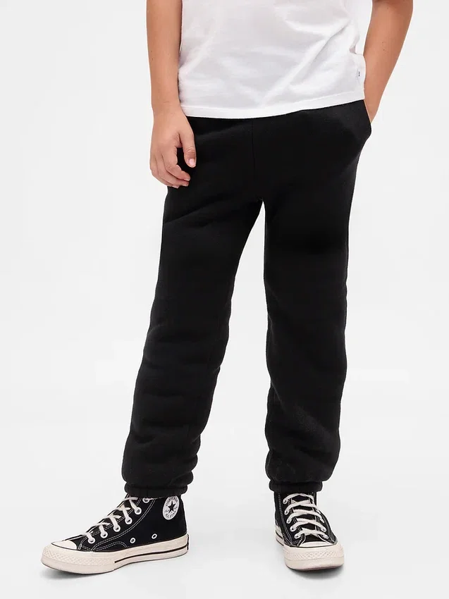 Pantaloni da jogging larghi da bambino con fodera in sherpa