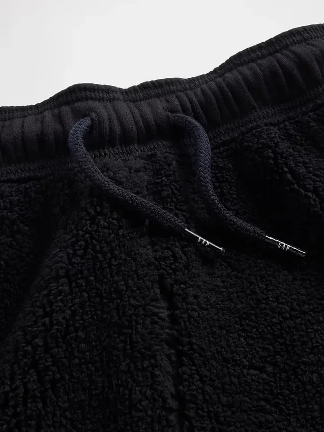 Pantaloni da jogging larghi da bambino con fodera in sherpa