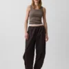 Pantaloni da jogging larghi e comodi in popeline di cotone biologico