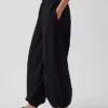 Pantaloni da jogging larghi e comodi in popeline di cotone biologico