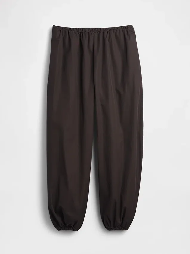 Pantaloni da jogging larghi e comodi in popeline di cotone biologico