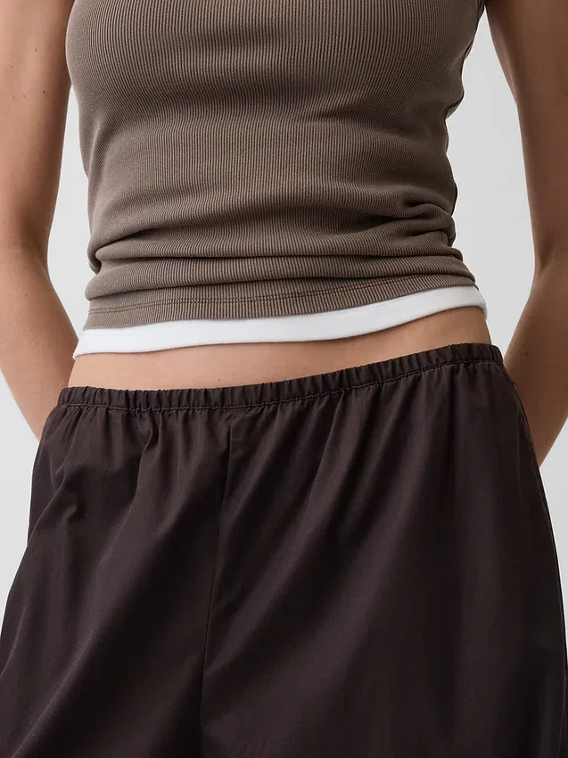 Pantaloni da jogging larghi e comodi in popeline di cotone biologico
