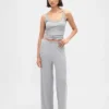 Pantaloni da pigiama a gamba larga con mini coste