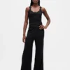 Pantaloni da pigiama a gamba larga con mini coste