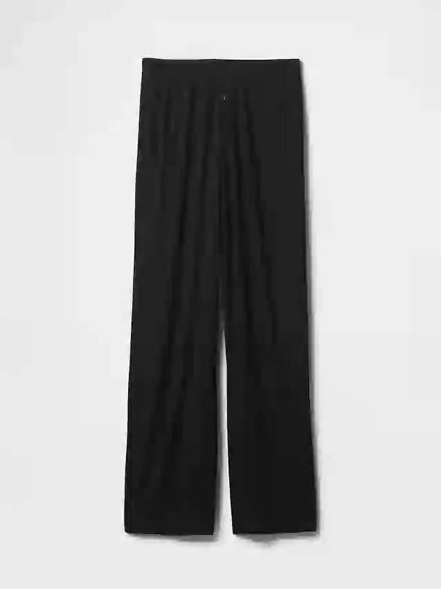 Pantaloni da pigiama a gamba larga con mini coste
