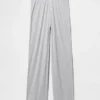 Pantaloni da pigiama a gamba larga con mini coste