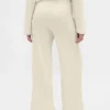 Pantaloni da pigiama a gamba larga in tessuto a nido d’ape
