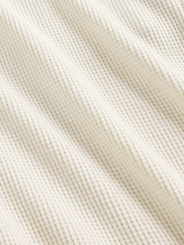 Pantaloni da pigiama a gamba larga in tessuto a nido d’ape