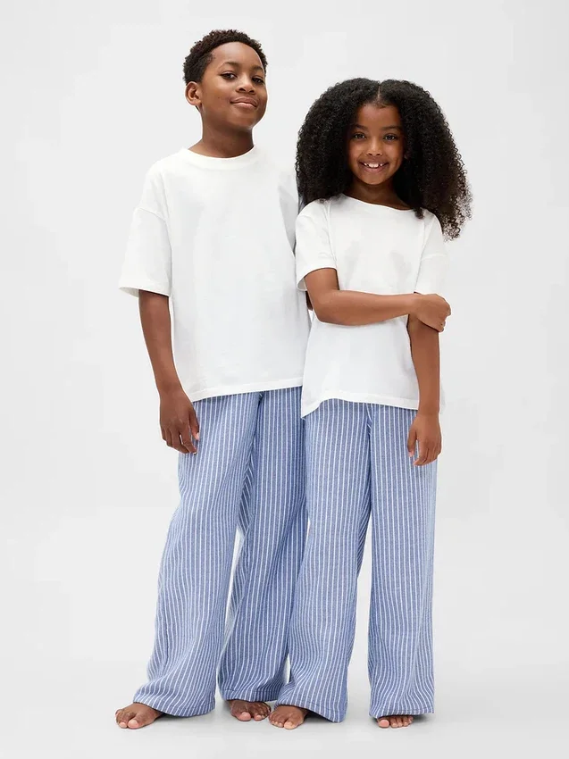 Pantaloni da pigiama in flanella riciclata per bambini