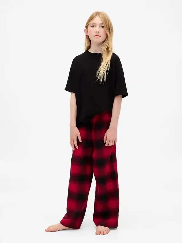 Pantaloni da pigiama in flanella riciclata per bambini Stranger Things