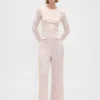 Pantaloni da pigiama in maglia pointelle