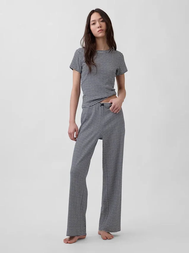 Pantaloni da pigiama in maglia pointelle