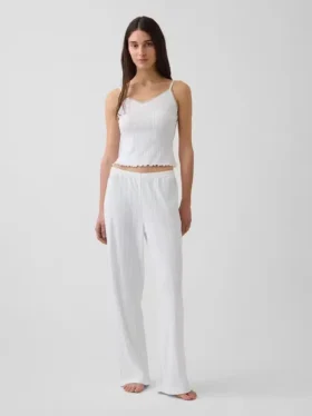 Pantaloni da pigiama in maglia pointelle