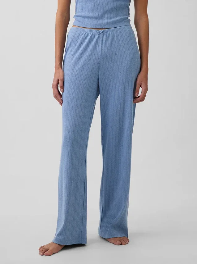 Pantaloni da pigiama in maglia pointelle