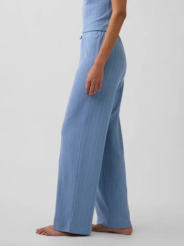 Pantaloni da pigiama in maglia pointelle