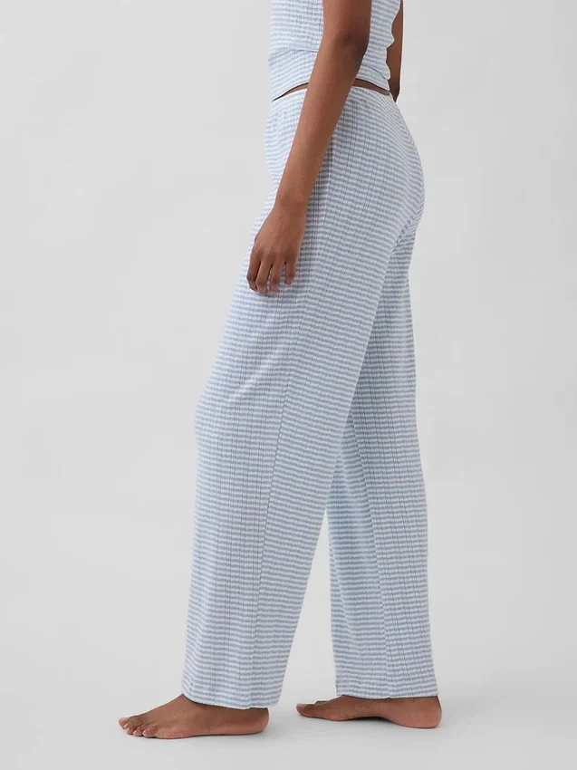 Pantaloni da pigiama in maglia pointelle