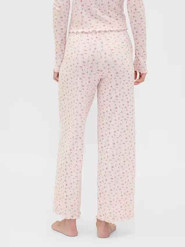 Pantaloni da pigiama in maglia pointelle