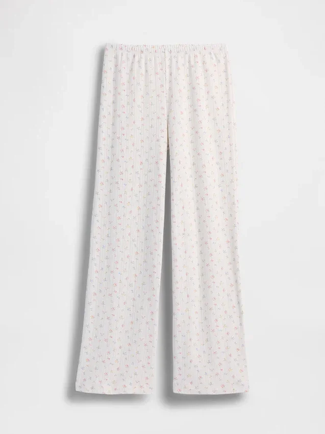 Pantaloni da pigiama in maglia pointelle