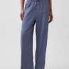 Pantaloni da pigiama in misto lino con orlo in pizzo