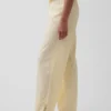 Pantaloni da pigiama in misto lino con orlo in pizzo