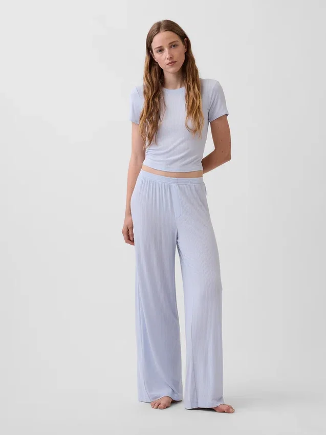 Pantaloni da pigiama in modal a costine morbidissimi