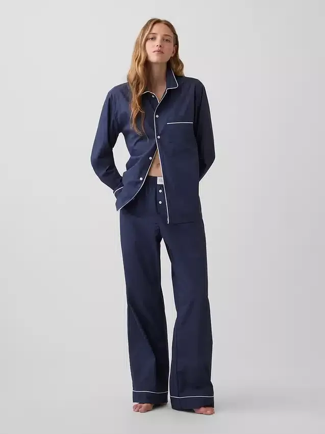 Pantaloni da pigiama in popeline