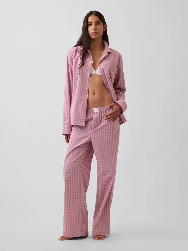 Pantaloni da pigiama in popeline