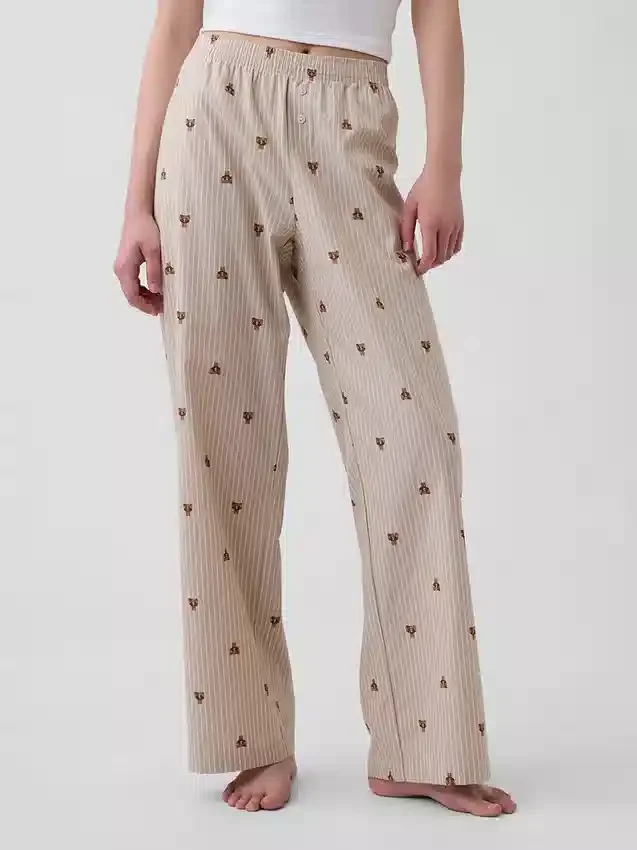 Pantaloni da pigiama in popeline
