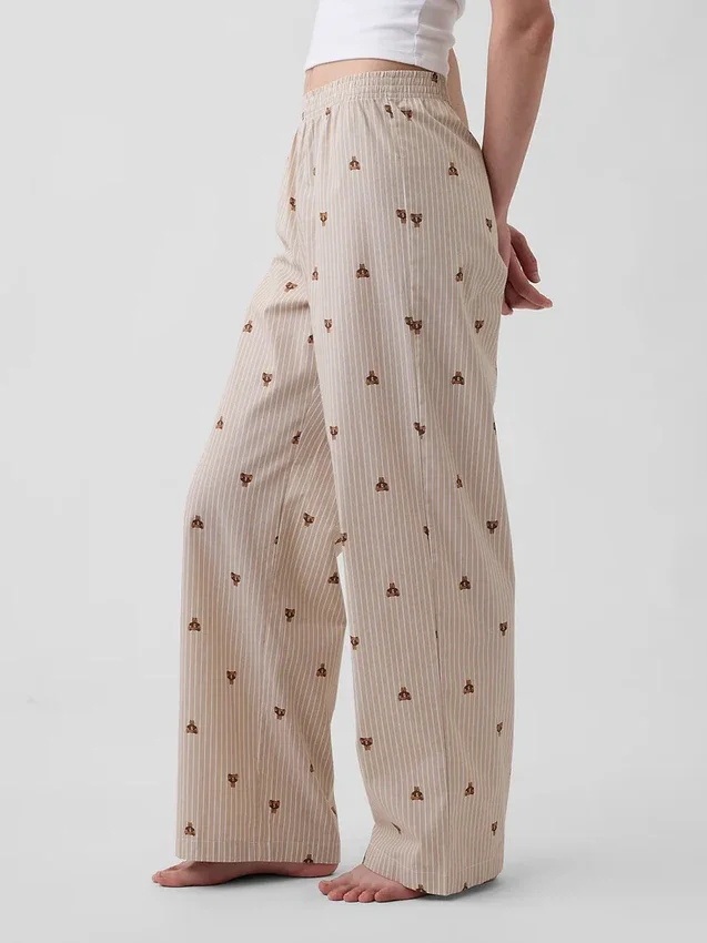 Pantaloni da pigiama in popeline