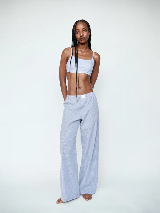 Pantaloni da pigiama in popeline