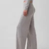 Pantaloni da pigiama leggeri CashSoft con motivo a cuori in maglia pointelle