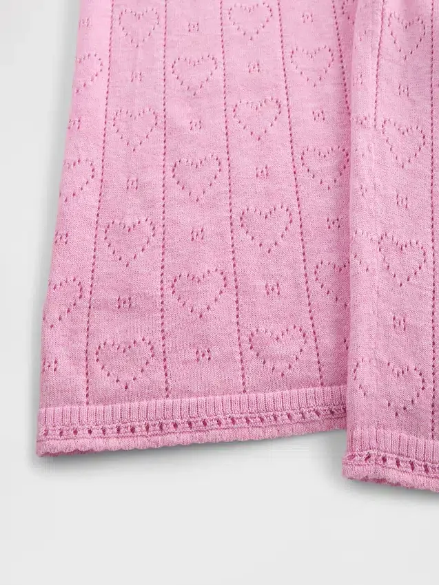 Pantaloni da pigiama leggeri CashSoft con motivo a cuori in maglia pointelle