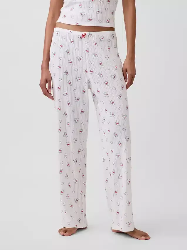 Pantaloni da pigiama Winnie the Pooh in maglia pointelle