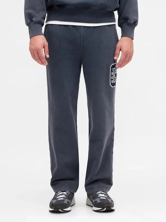 Pantaloni da tuta da adulto in tessuto pesante con logo, vestibilità comoda